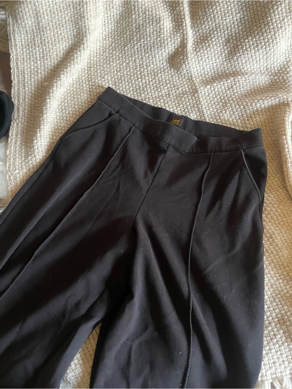 Lee Black Pleated Dressy Wide Leg Pants